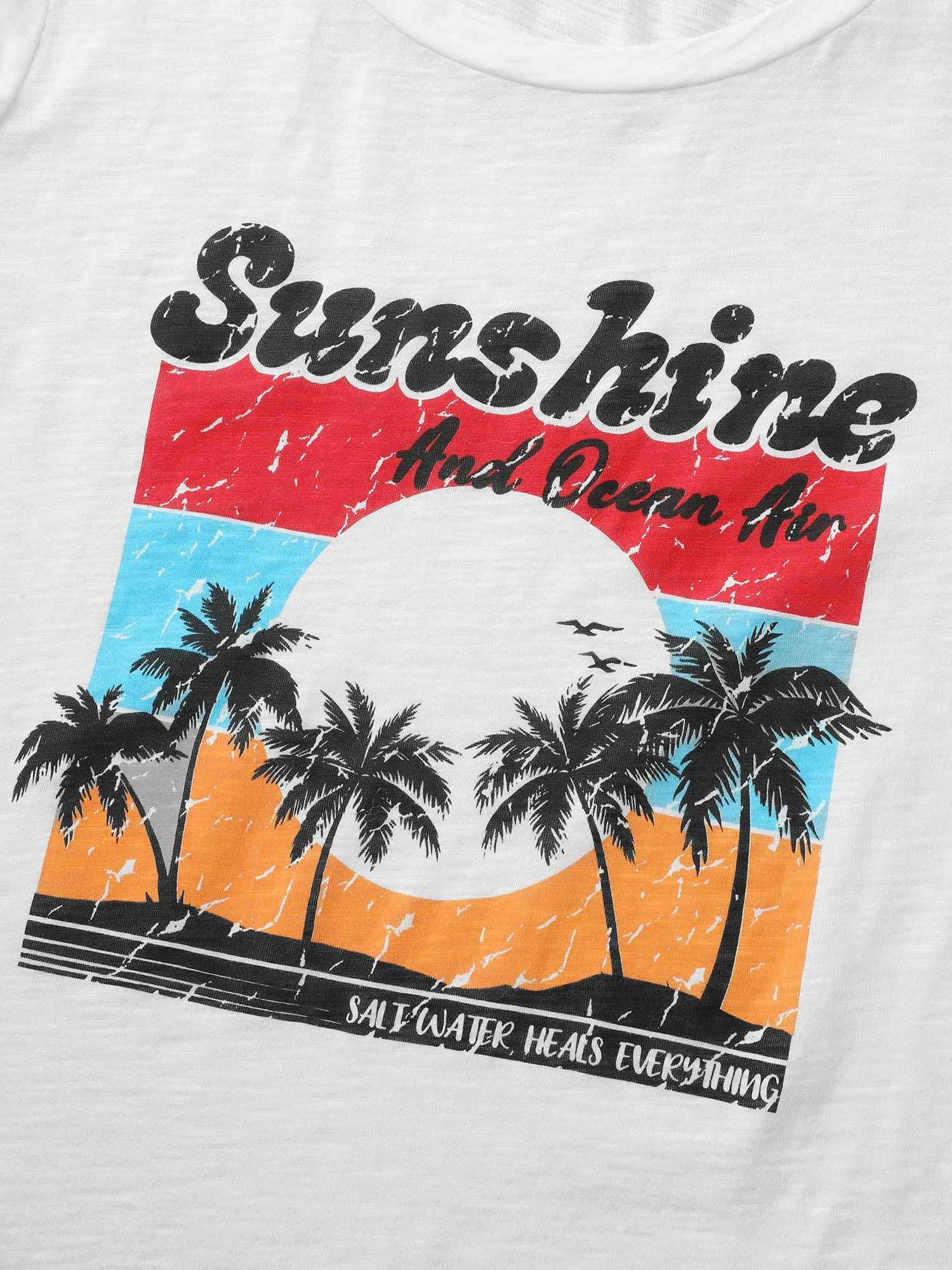 Vacation Graphic Round Neck T-shirt sold by Bloomchic product image thumbnail 5