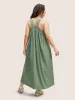Surplice Neck Patched Pocket Maxi Dress sold by Bloomchic