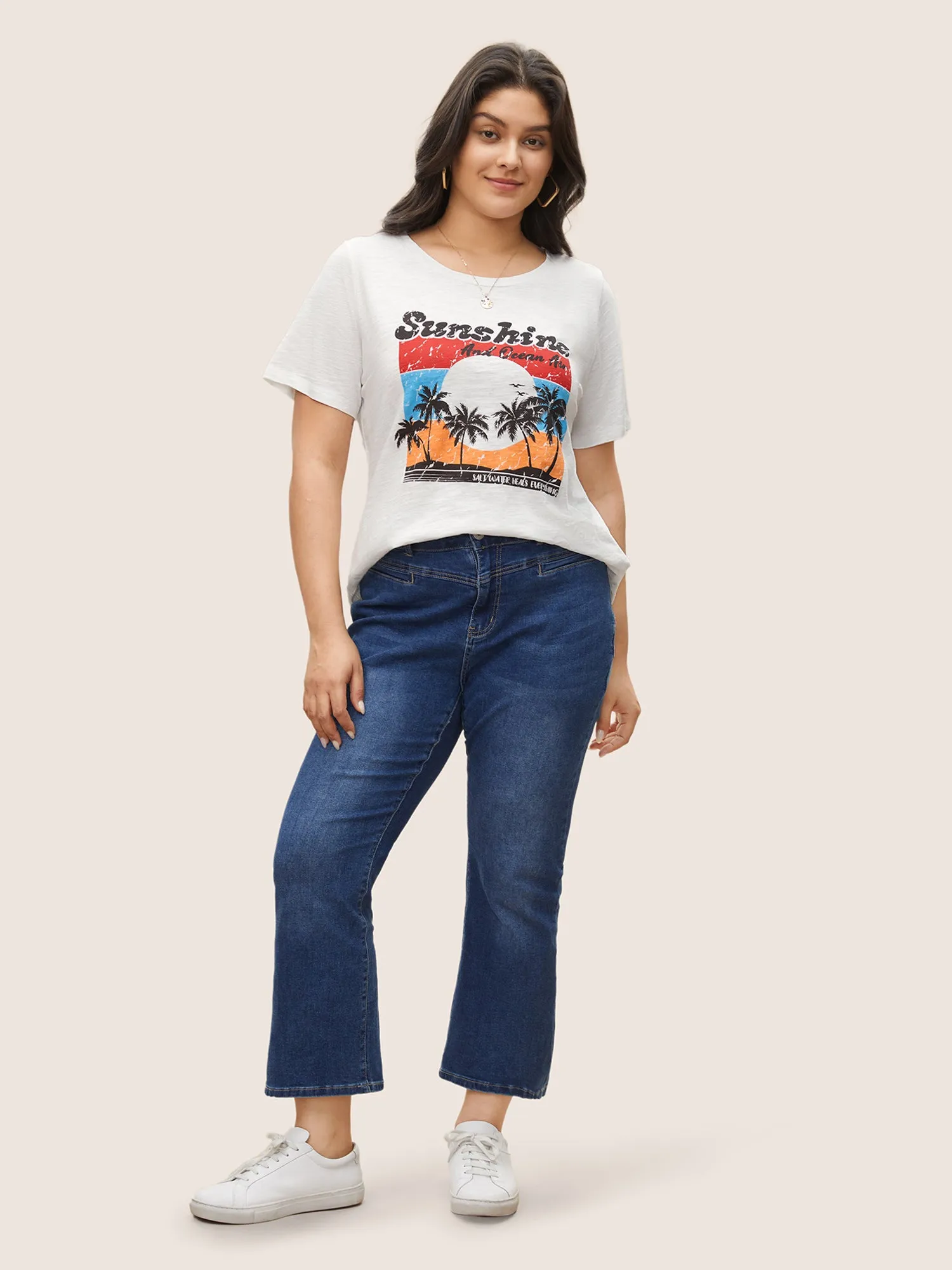 Vacation Graphic Round Neck T-shirt sold by Bloomchic product image thumbnail 3