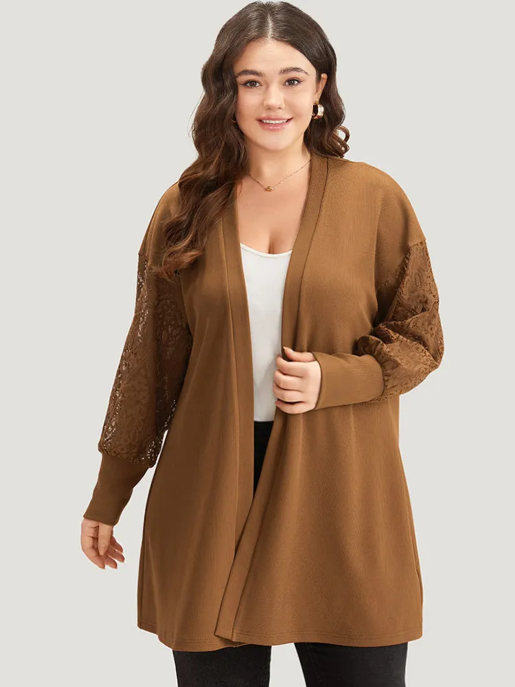 Halloween Plain Patchwork Lace Open Front Kimono sold by Bloomchic product image thumbnail 5