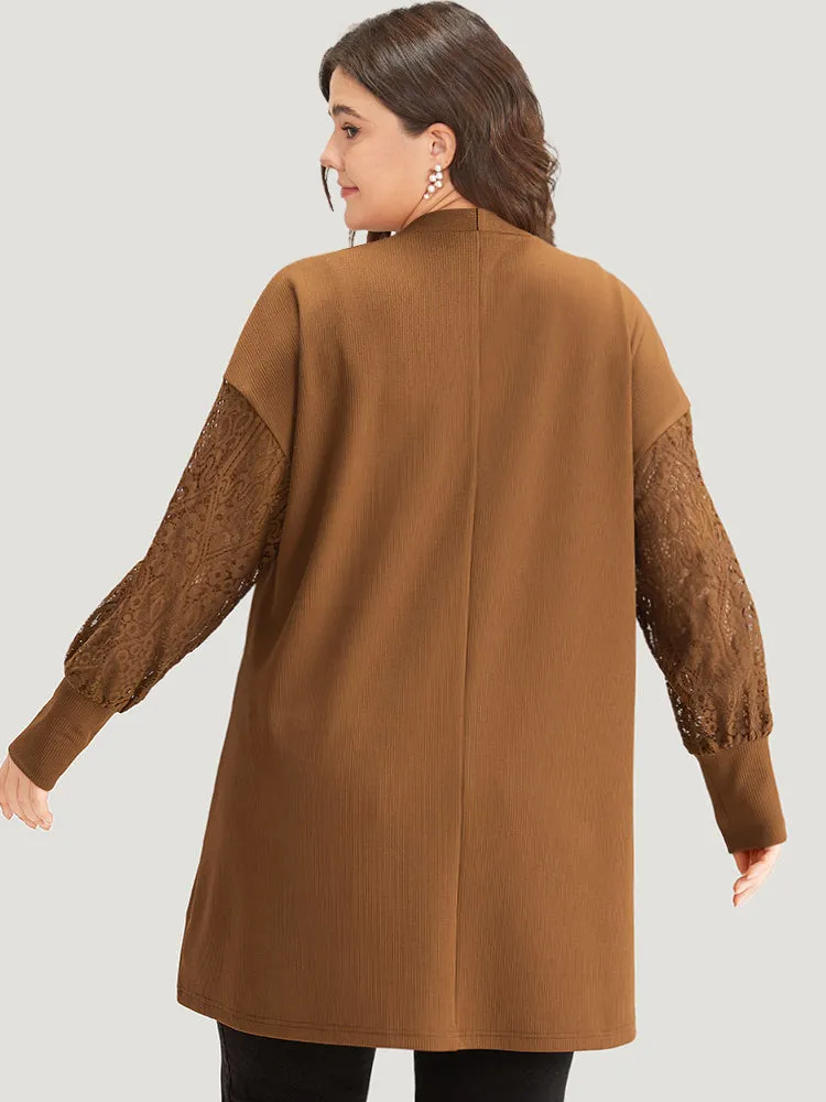 Halloween Plain Patchwork Lace Open Front Kimono sold by Bloomchic product image thumbnail 2