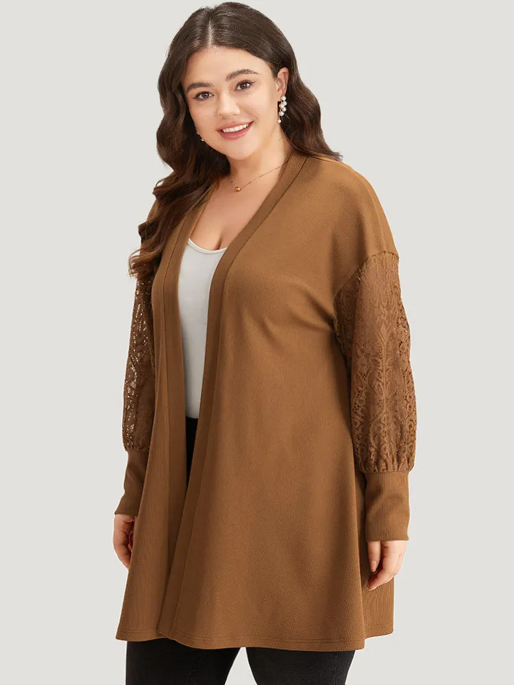 Halloween Plain Patchwork Lace Open Front Kimono sold by Bloomchic product image thumbnail 3