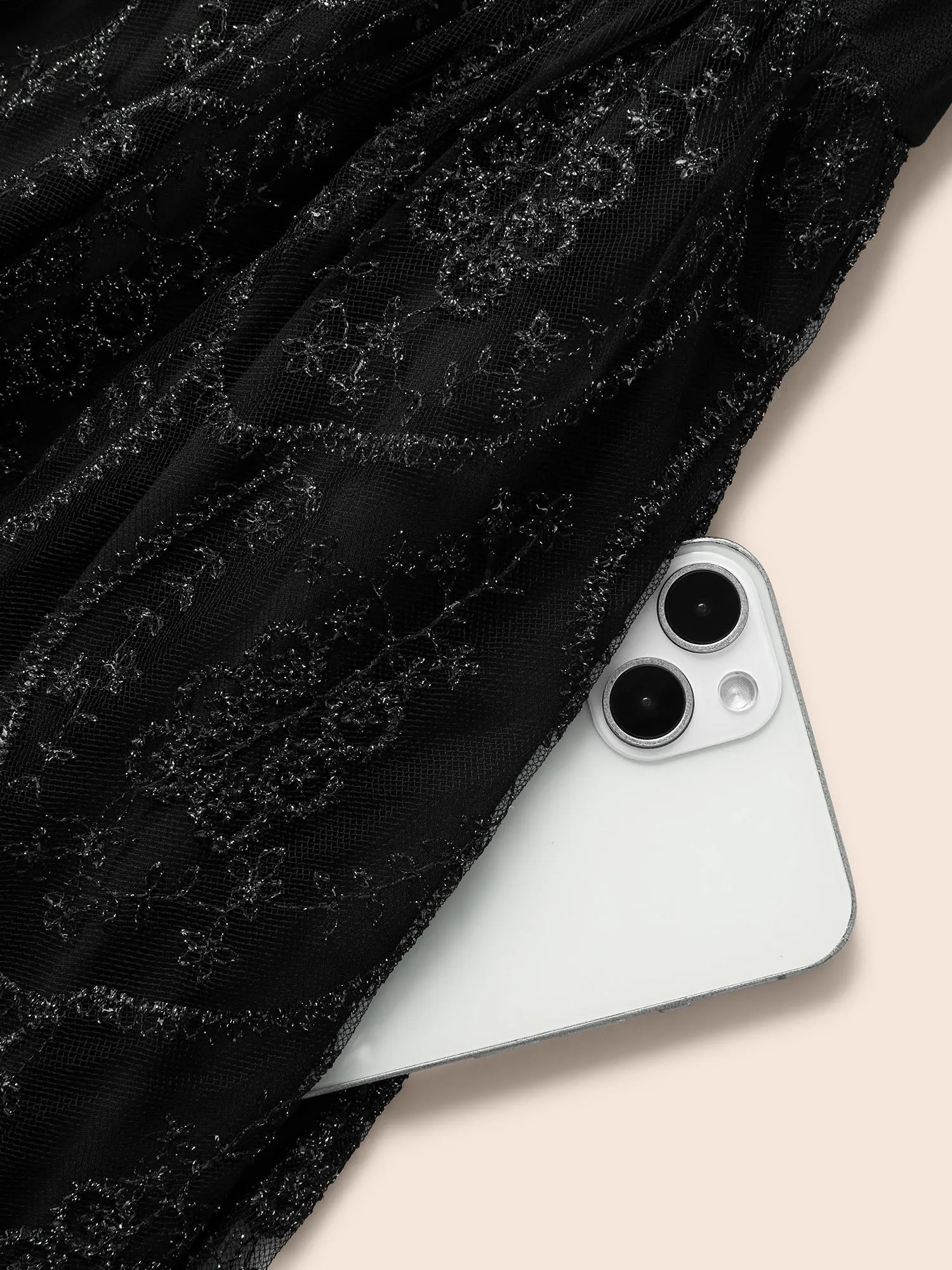 Embroidered Mesh Patchwork Sleeveless Dress sold by Bloomchic product image thumbnail 5