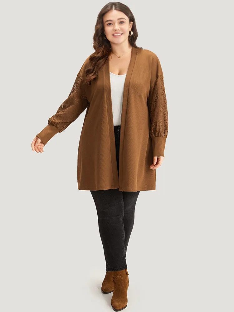 Halloween Plain Patchwork Lace Open Front Kimono sold by Bloomchic product image thumbnail 4