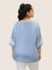 Bandana Print Patchwork Raglan Sleeve T-shirt sold by Bloomchic