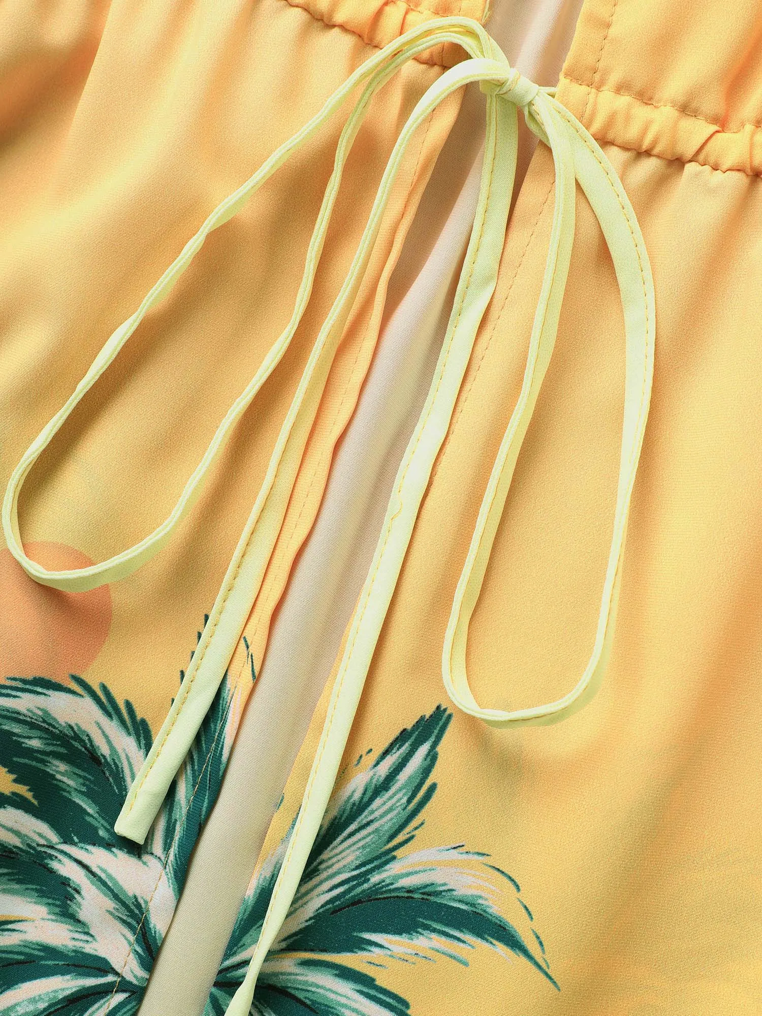 Tropical Print Drawstring Tassel Trim Kimono sold by Bloomchic product image thumbnail 5