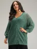 Solid Hollow Out Button Through Cardigan sold by Bloomchic