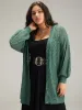 Solid Hollow Out Button Through Cardigan sold by Bloomchic