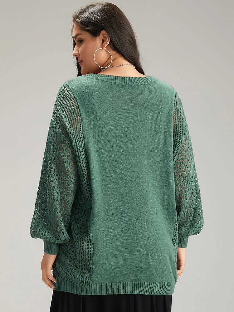 Solid Hollow Out Button Through Cardigan sold by Bloomchic product image thumbnail 2