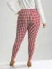 Christmas Houndstooth Elastic Waist High Rise Leggings sold by Bloomchic