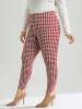 Christmas Houndstooth Elastic Waist High Rise Leggings sold by Bloomchic