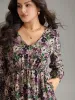 Floral Gathered Ruffle Layered Hem Dress sold by Bloomchic