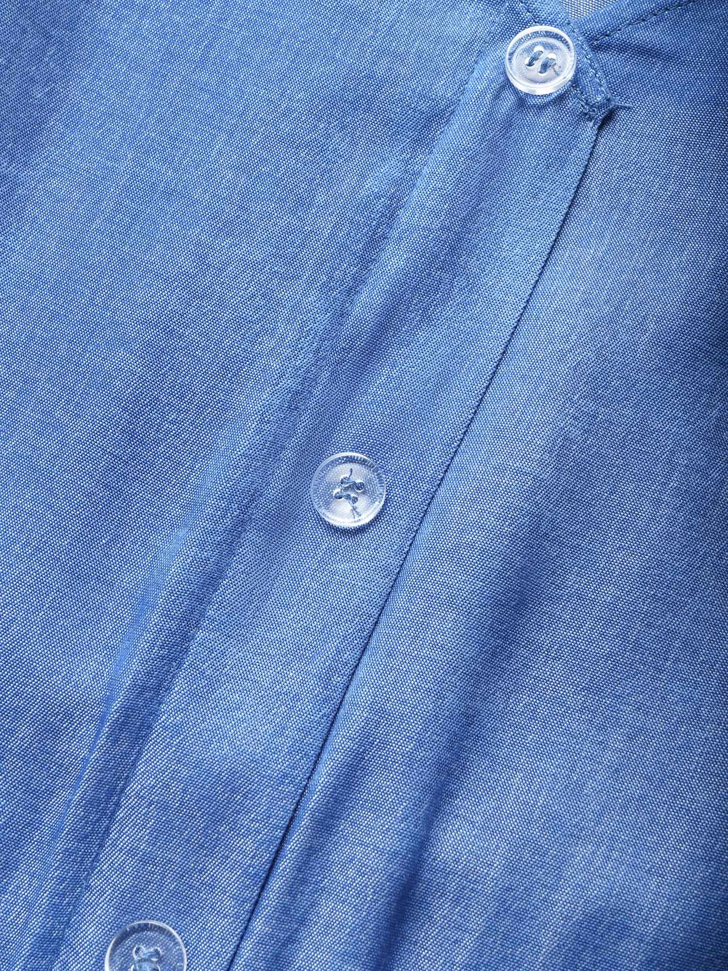 Plain Button Detail Layered Hem Ruffle Cap Sleeve Dress sold by Bloomchic product image thumbnail 5