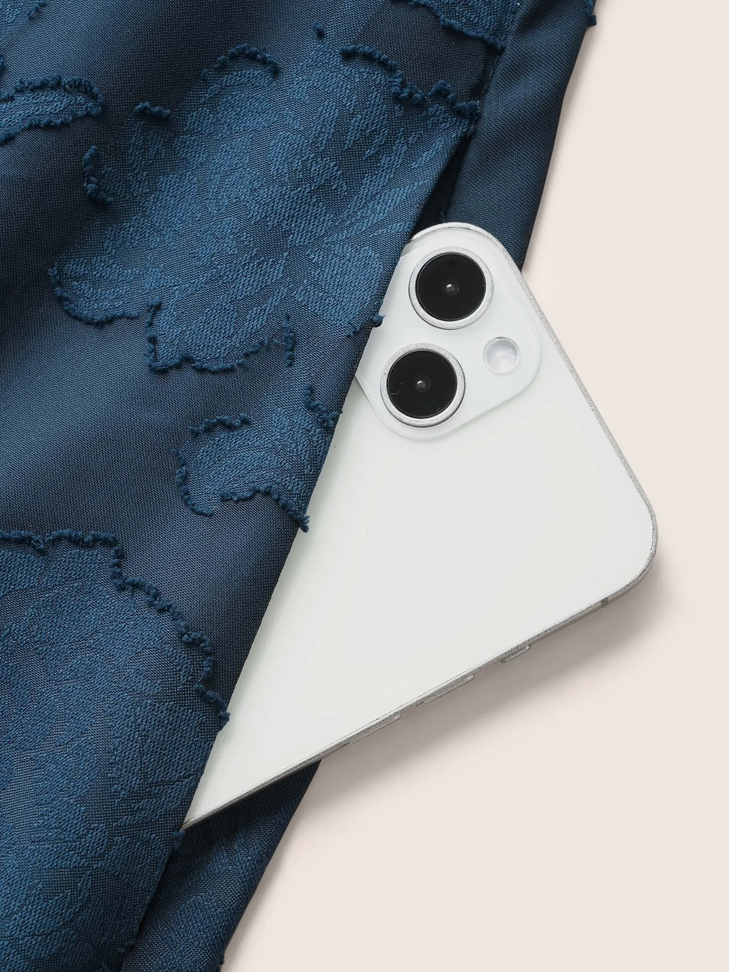 Textured Mesh Puff Sleeve Button Detail Dress sold by Bloomchic product image thumbnail 5