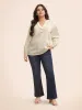 Cotton Notched Texture Button Detail Blouse sold by Bloomchic