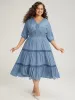 Solid Shirred Stitch Layered Hem Ties Dress sold by Bloomchic