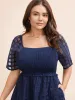 Gingham Texture Shirred Frill Trim Dress sold by Bloomchic