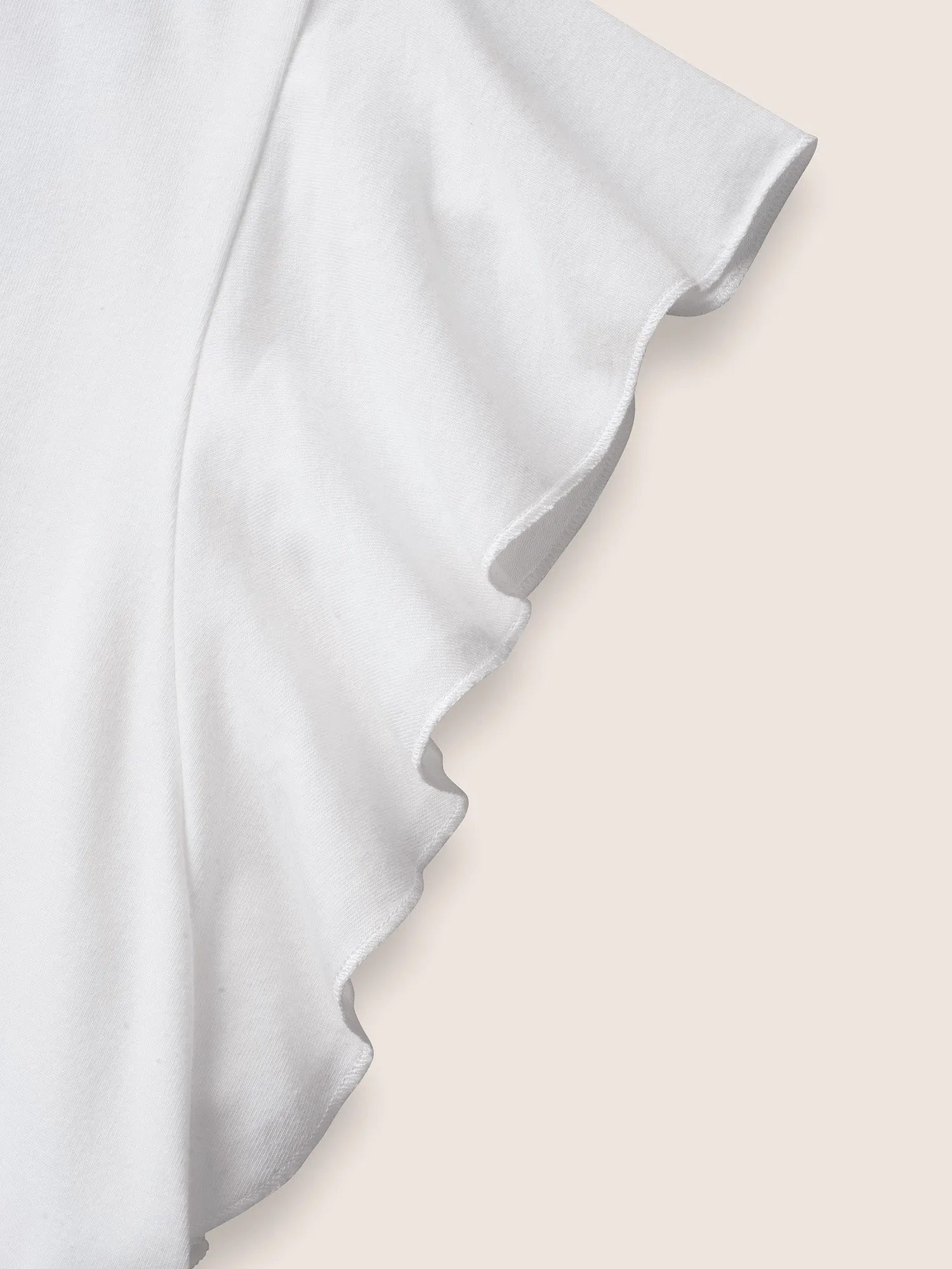 Leopard Patchwork Contrast Flutter Sleeve T-shirt sold by Bloomchic product image thumbnail 5