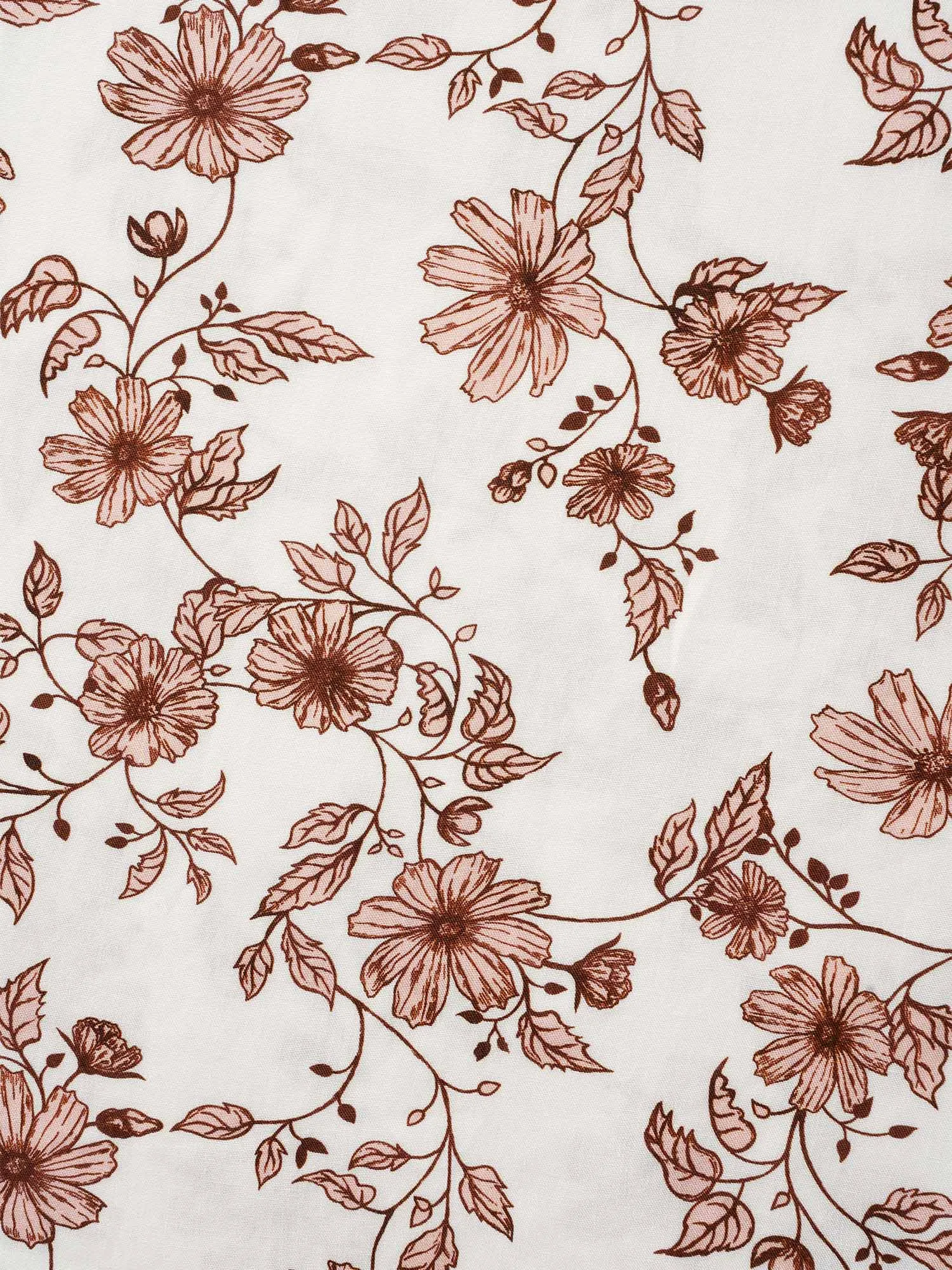 Floral Tie Knot Ruffle Trim Blouse sold by Bloomchic product image thumbnail 5