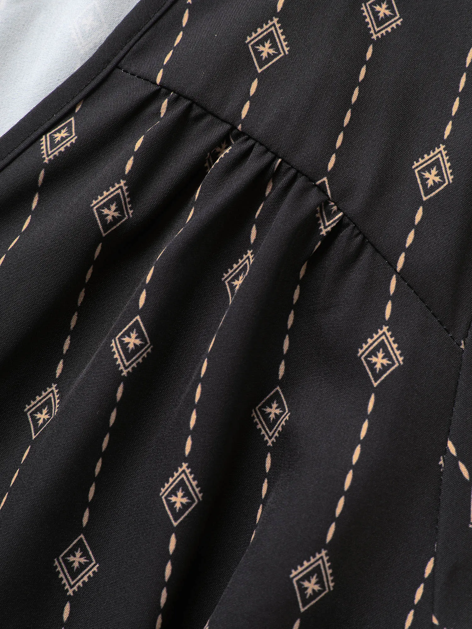 V Neck Boho Print Flutter Sleeve Blouse sold by Bloomchic product image thumbnail 5