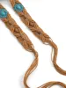 Turquoise Cut Out Weave Vacation Belt sold by Bloomchic