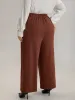 Plain Button Detail Straight Leg Pants sold by Bloomchic
