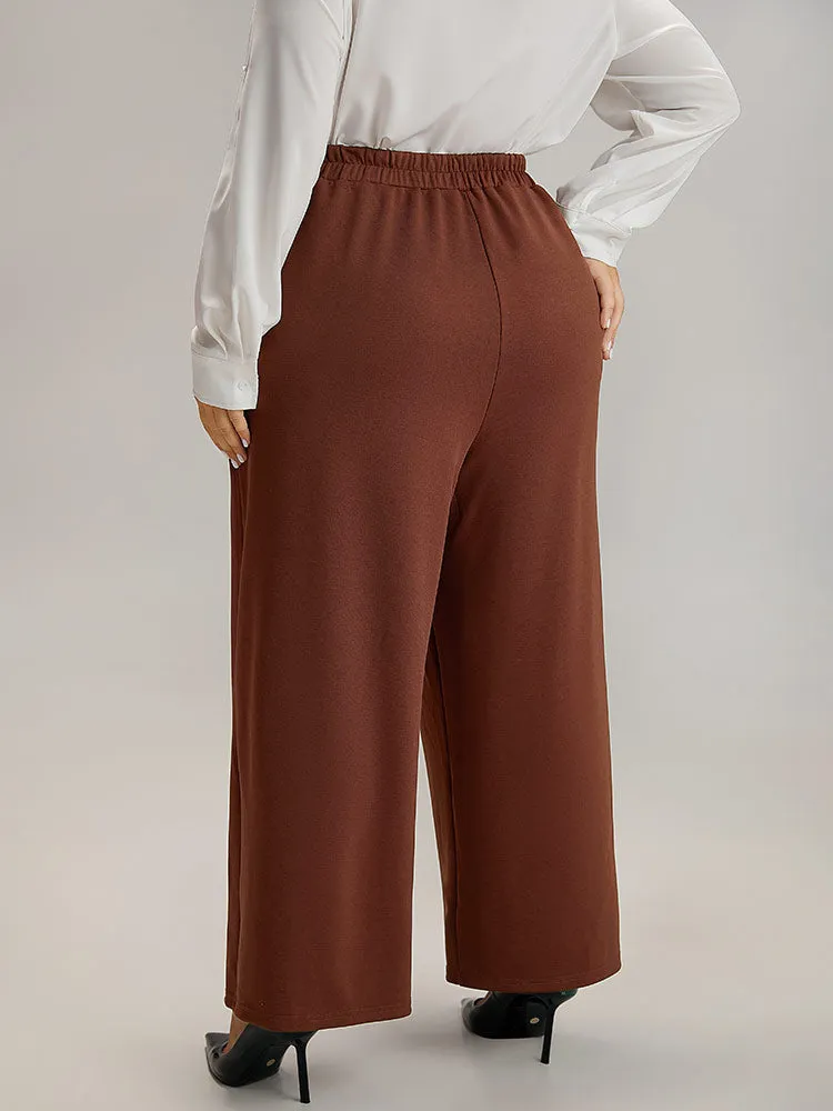 Plain Button Detail Straight Leg Pants sold by Bloomchic product image thumbnail 4