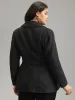 Tweed Belted Lapel Collar Button Up Coat sold by Bloomchic