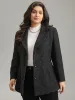 Tweed Belted Lapel Collar Button Up Coat sold by Bloomchic
