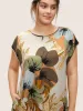 Plants Print Batwing Sleeve Pocket Sleep Dress sold by Bloomchic