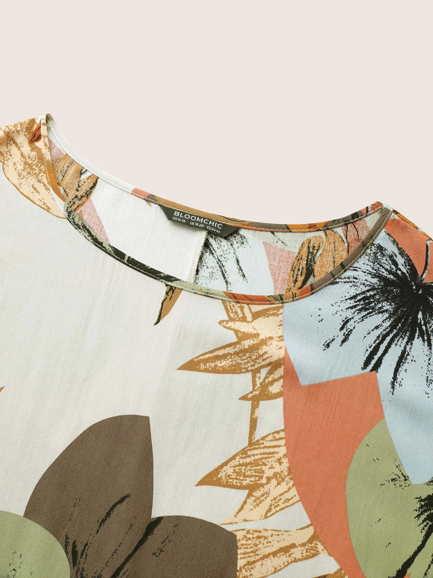 Plants Print Batwing Sleeve Pocket Sleep Dress sold by Bloomchic product image thumbnail 5