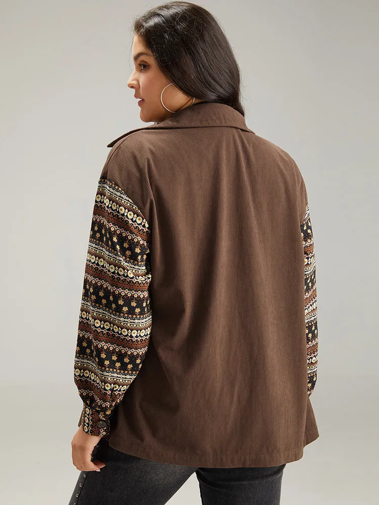 Bandana Print Patchwork Button Through Jacket sold by Bloomchic product image thumbnail 3