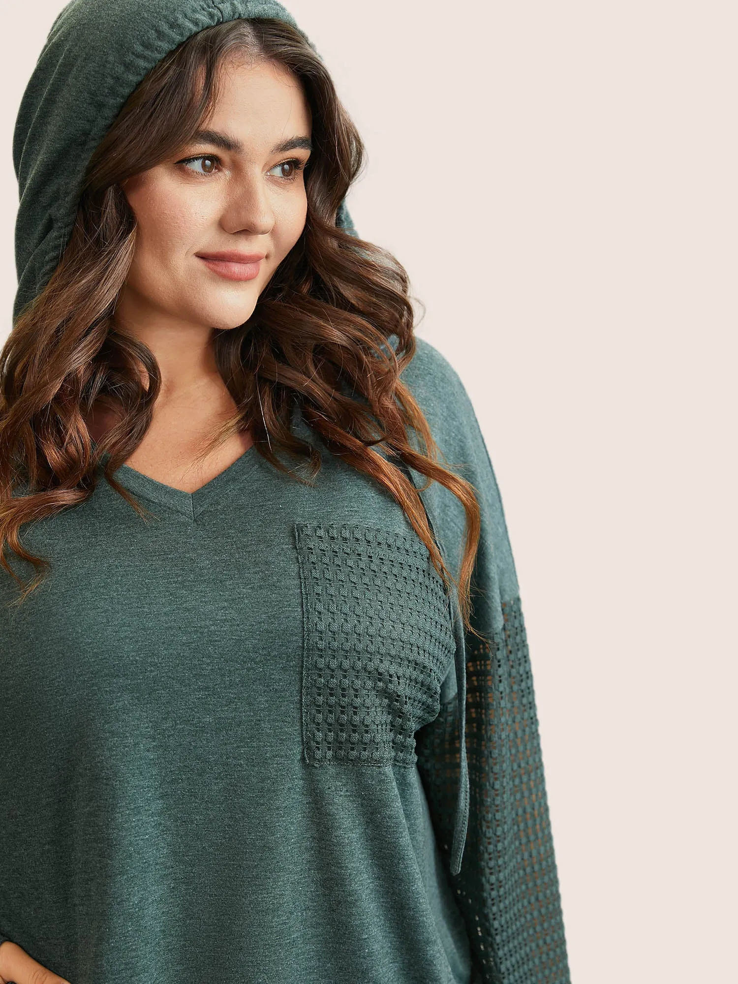 Solid Heather Patched Pocket Textured T-shirt sold by Bloomchic product image thumbnail 3