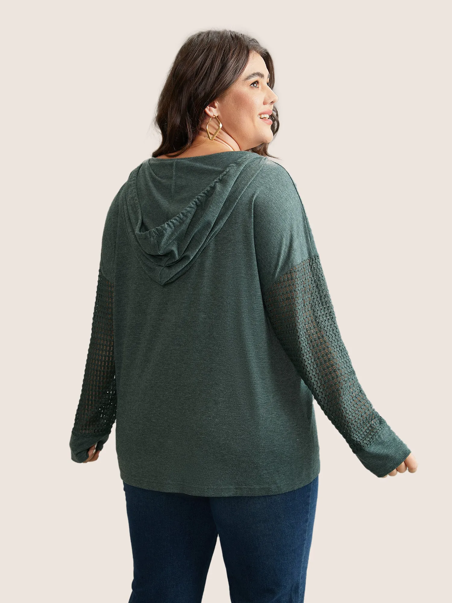 Solid Heather Patched Pocket Textured T-shirt sold by Bloomchic product image thumbnail 2