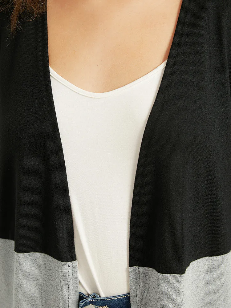Halloween Colorblock Contrast Open Front Pocket Kimono sold by Bloomchic product image thumbnail 5