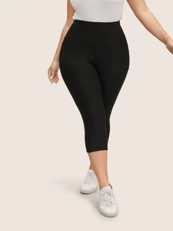 Basic High Stretch Slim Cropped Leggings sold by Bloomchic
