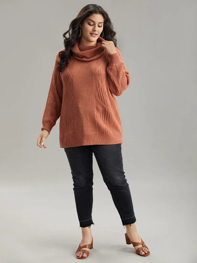 Plain Plisse Turtle Neck Loose Pullover sold by Bloomchic product image thumbnail 5