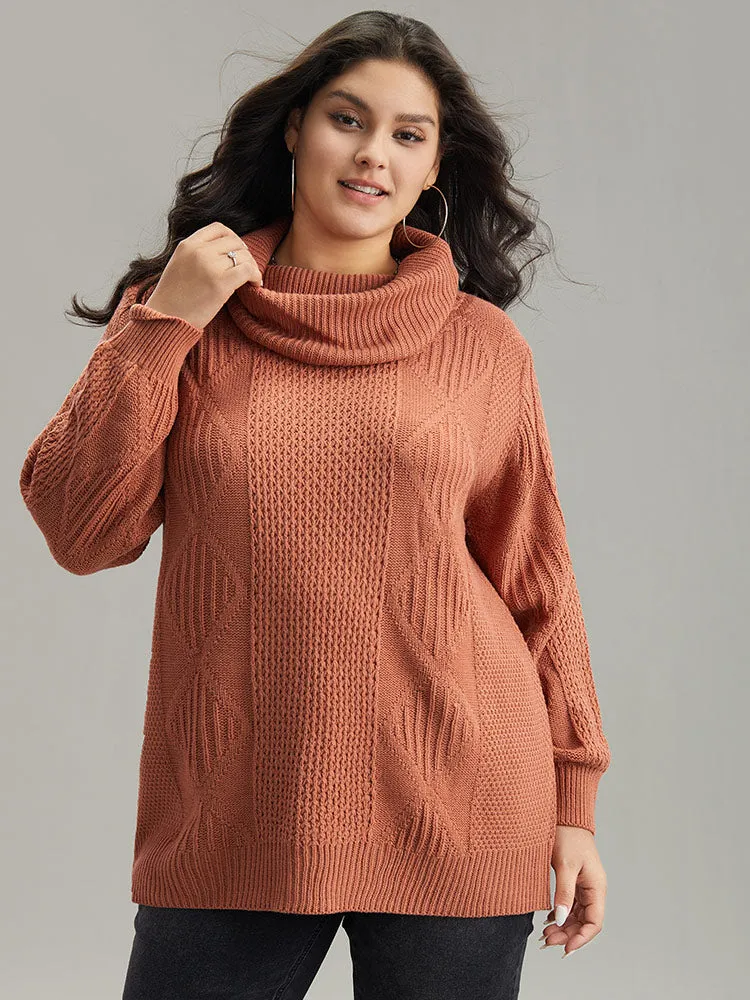 Plain Plisse Turtle Neck Loose Pullover sold by Bloomchic product image thumbnail 2
