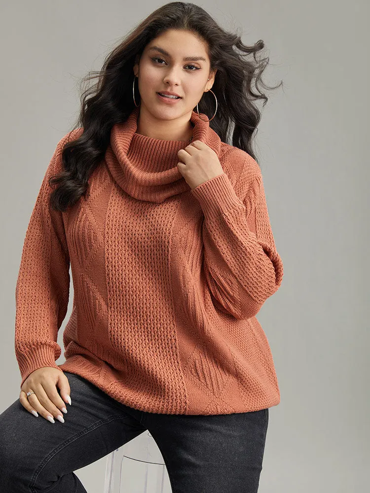 Plain Plisse Turtle Neck Loose Pullover sold by Bloomchic product image thumbnail 4