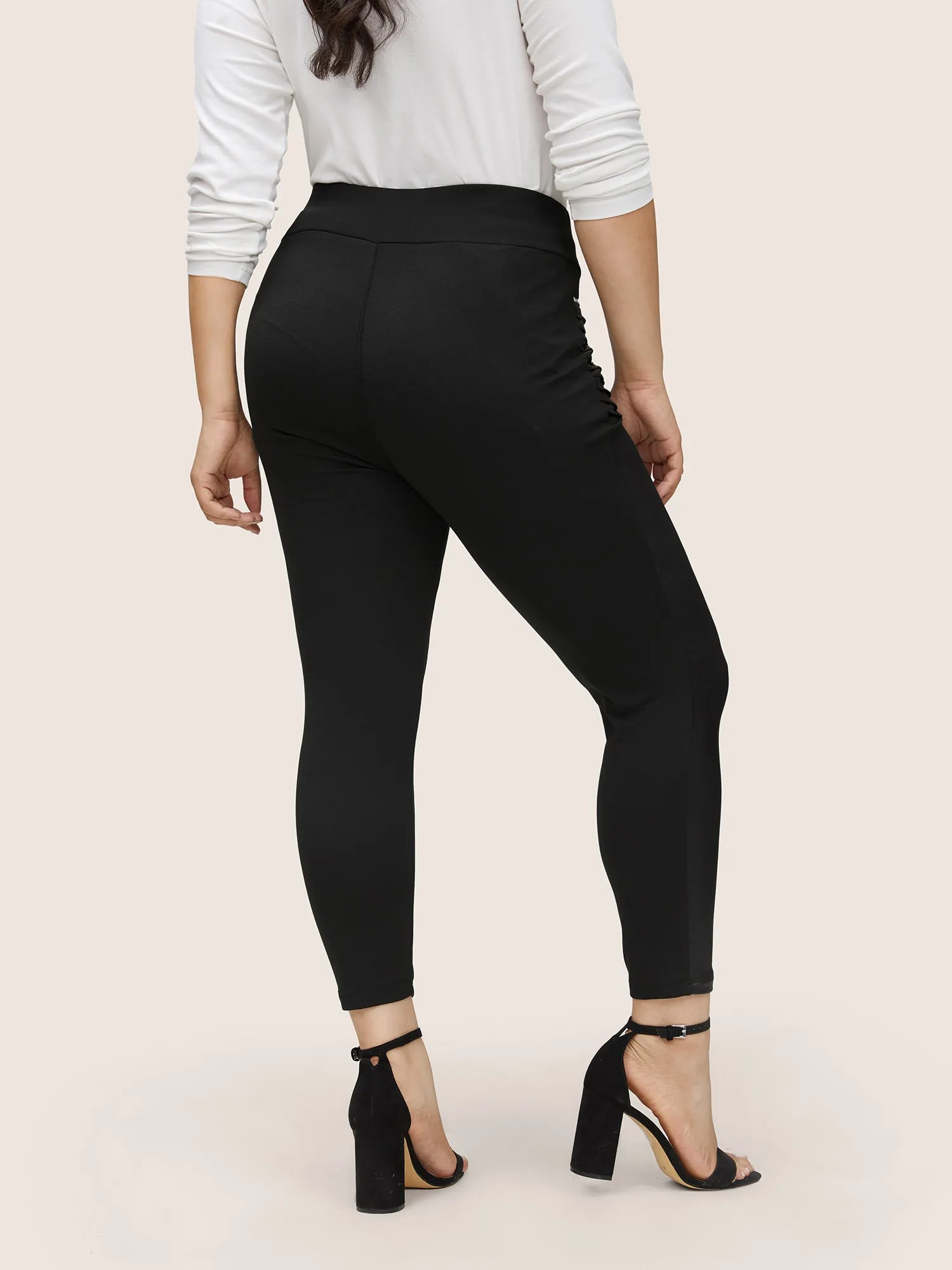 Zip Detail Wideband Waist Patchwork Pocket Pants sold by Bloomchic product image thumbnail 2