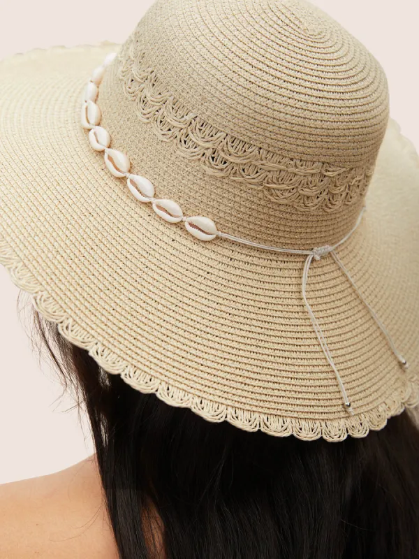 Shell Detail Boho Visor Hat sold by Bloomchic
