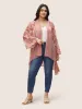 Chiffon Jacquard Floral Patchwork Kimono sold by Bloomchic