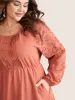 Pleated Laser Cut Button Front Dress sold by Bloomchic