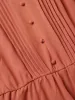 Pleated Laser Cut Button Front Dress sold by Bloomchic