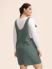 Solid Pocket Button Detail Knot Shoulder Overall Romper sold by Bloomchic
