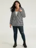 Houndstooth Button Up Suit Collar Blazer sold by Bloomchic