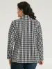 Houndstooth Button Up Suit Collar Blazer sold by Bloomchic