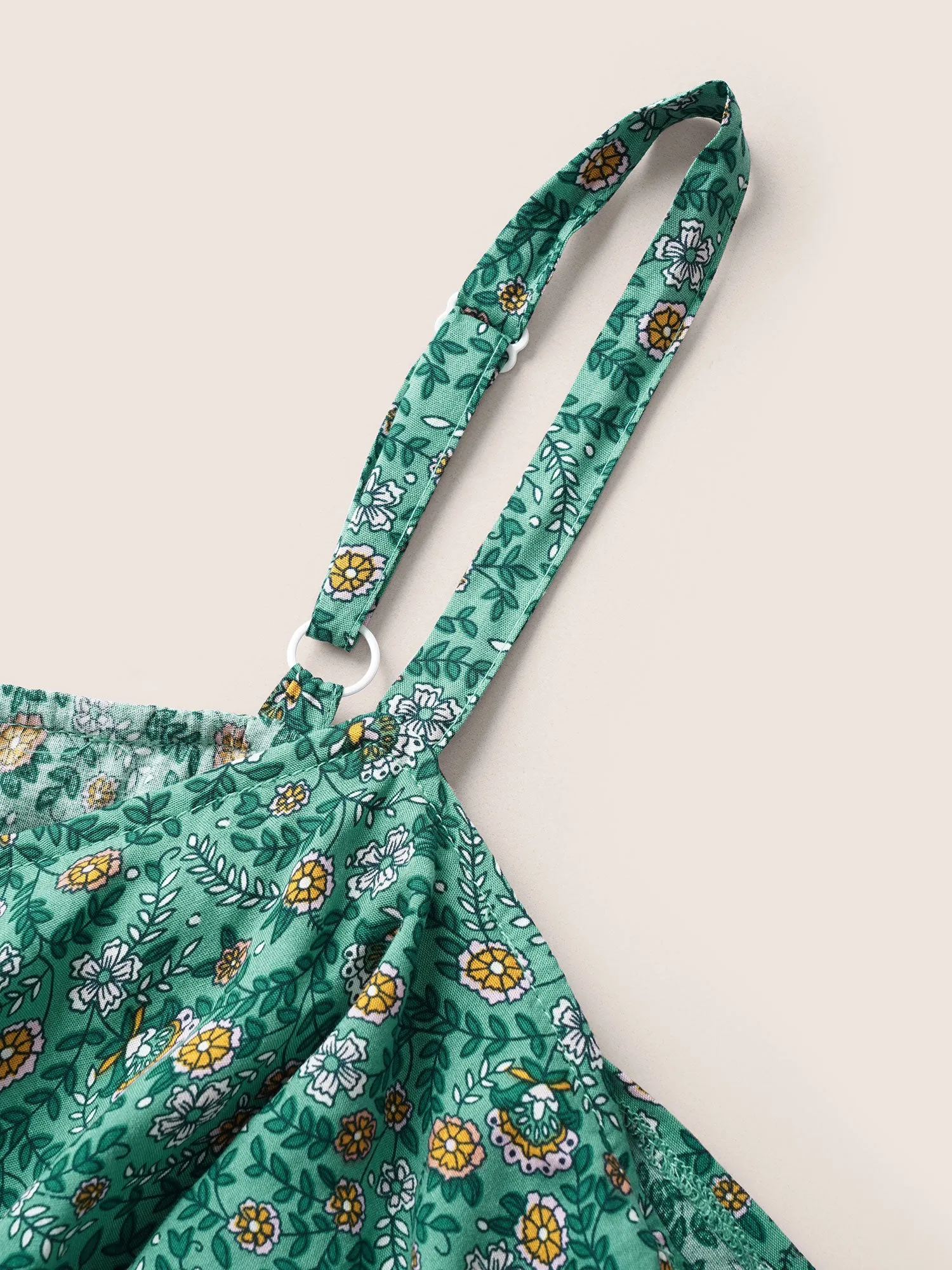 Bandana Ruffles Belted Cold Shoulder Dress sold by Bloomchic product image thumbnail 5