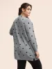 Polka Dot Kimono Collar Patch Pocket Cardigan sold by Bloomchic