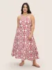 Bandana Print Shirred Sleeveless Maxi Dress sold by Bloomchic
